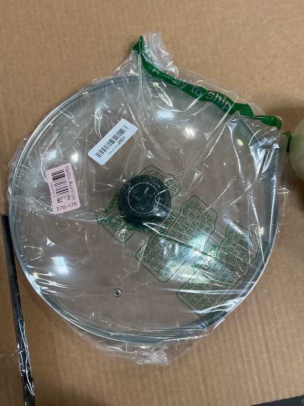 Photo 1 of 13 Inch Pan Lid Tempered Glass Pot Lid Replacement Pan Cover for 12.5"-13" Cast Iron Skillets, Frying Pans, Pots and Wok, Clear