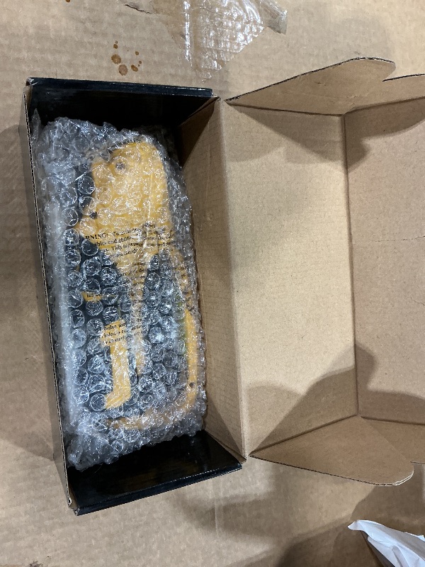 Photo 1 of ***FOR PARTS ONLY/ NON-FUNCTIONAL*** Creddux 4v Cordless Electric Scissors, Electric Box Cutter With LED Light and Safety Lock, Cardboard Cutter, Rotary Cutter for Cardboard Leather Carpet Plastic Yellow