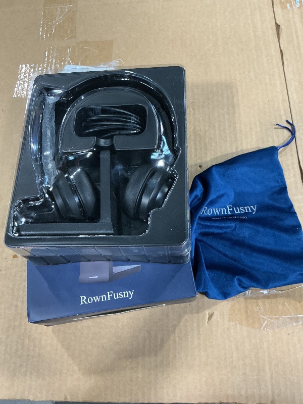 Photo 1 of **MISSING DONGLE*** Wireless Headset with Mic for Work-Bluetooth Over Ear Headphones with Microphone,Noise Cancelling with Mute & USB Dongle for Computer/Phones/Remote Work/Call Center,Lightweight All Day Comfort