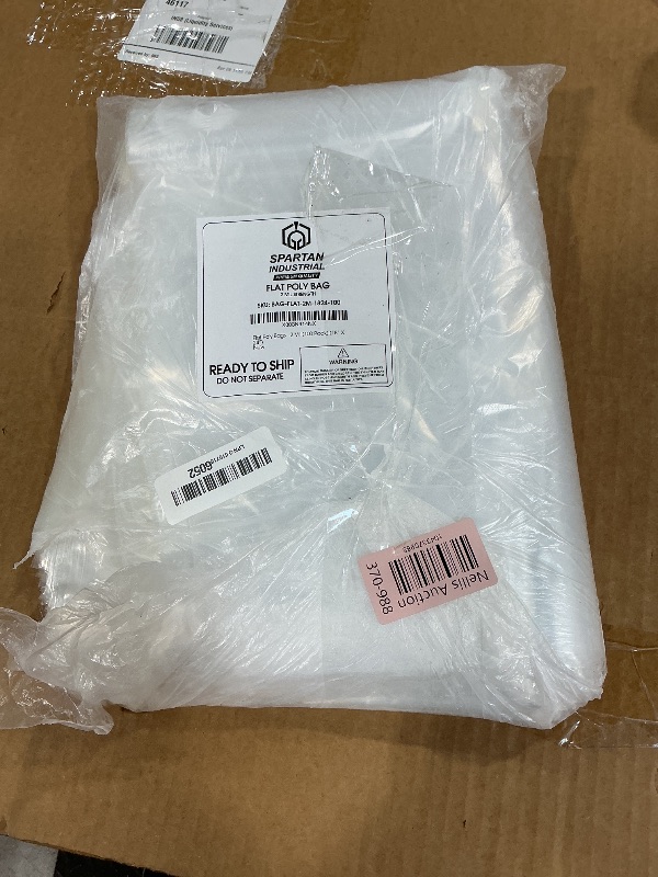Photo 1 of 18" X 24" Open-End Flat Poly Bags (100 Count) - 2 Mil Plastic Clear Bags for Packaging, Shipping, Storage - No Adhesive Strip - Spartan Industrial