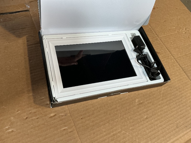 Photo 1 of ***FOR PARTS / LOCKED TO SOMEONES ACC*** mart White Digital Picture Frame WiFi Send Photos from Your Phone 16GB Storage 10.1inch 1280x800 IPS Touch Screen Digital Photo Frame Auto-Rotate Wall Mountable Photo Picture Frame Digital