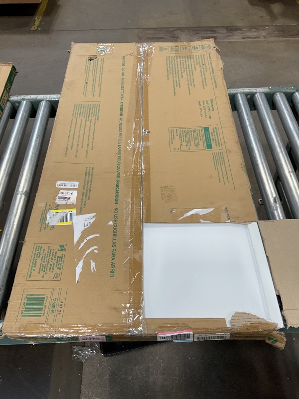 Photo 1 of **FOR PARTS ONLY DAMAGED(FRAMING IS BENT & HEAVILY SCRATCHED)*** Lithonia Lighting CPX 2x4 LED Flat Panel Light, 2 Ft. x 4 Ft. LED Light Panel, Ceiling Lighting Fixture, 4000/5000/6000 Adjustable Lumens, 3500K/4000K/5000K Switchable CCT, Smooth Satin Lens