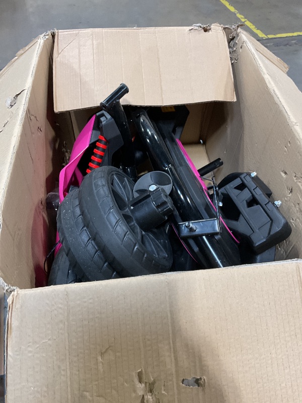 Photo 1 of ***FOR PARTS / MISSING ASSEMBLY PIECES*** 12V Electric Drift Kart for Kids, 7Ah Battery Powered, 35W Motor with Adjustable Speed, Safety Belt, and Shock Absorber; Maximum Load of 66 Lbs Electric Car Toy(Pink