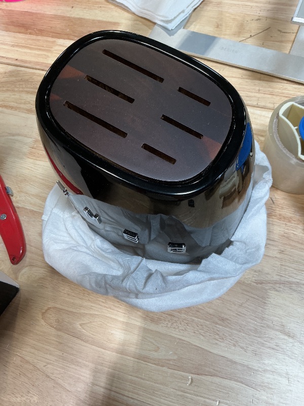Photo 1 of ***MISSING PARTS***Smeg Black Stainless Steel Knife Block Set