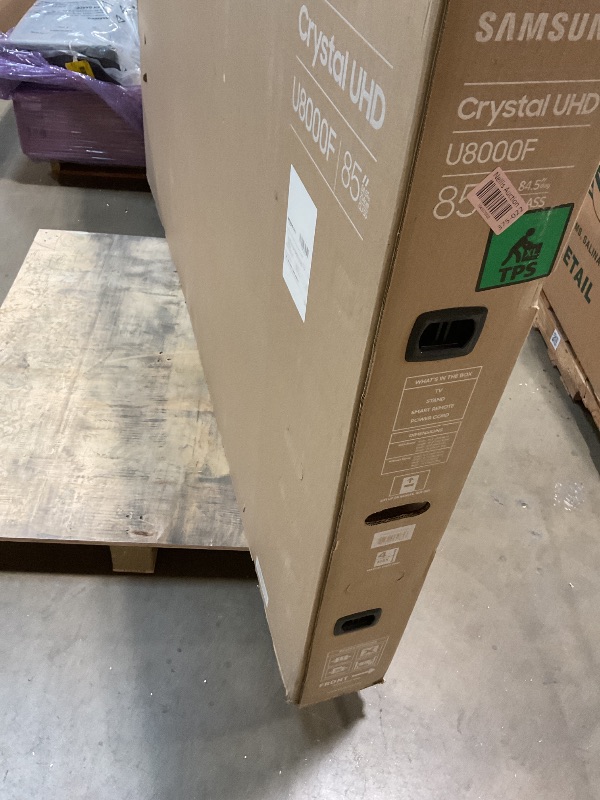 Photo 1 of **CORNER DAMAGE**Samsung 85-Inch Class Crystal UHD U8000F 4K Smart TV (2025 Model) Endless Free Content, Crystal Processor 4K, MetalStream Design, Knox Security, Alexa Built-in