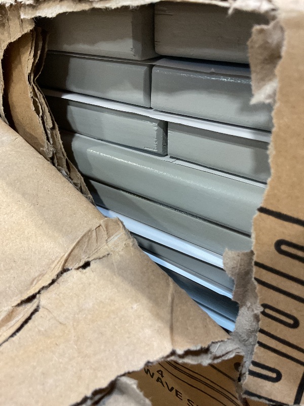 Photo 1 of **4 PACKAGES TOTAL. SCRAPES ON SLIDE. BLACK FRAMING, WOOD DAMAGE **Backyard Discovery Whispering Point Light Gray Cedar Wood Swing Set with Wave Slide, Clubhouse, Crows Nest, Play Kitchen, Belt Swings, Web Swing, Rock Wall, Playhouse, Ladder, Windows, Out