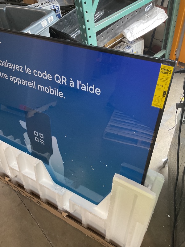 Photo 1 of **Nonfunctioning stripe down middle of screen. Missing legs and remote.**Samsung 85-Inch Class QLED Q8F 4K UHD Smart TV (2025 Model) Q4 AI Processor, 100% Color Volume with Quantum Dot, AirSlim Design, Endless Free Content, Samsung Vision AI, Alexa Built-