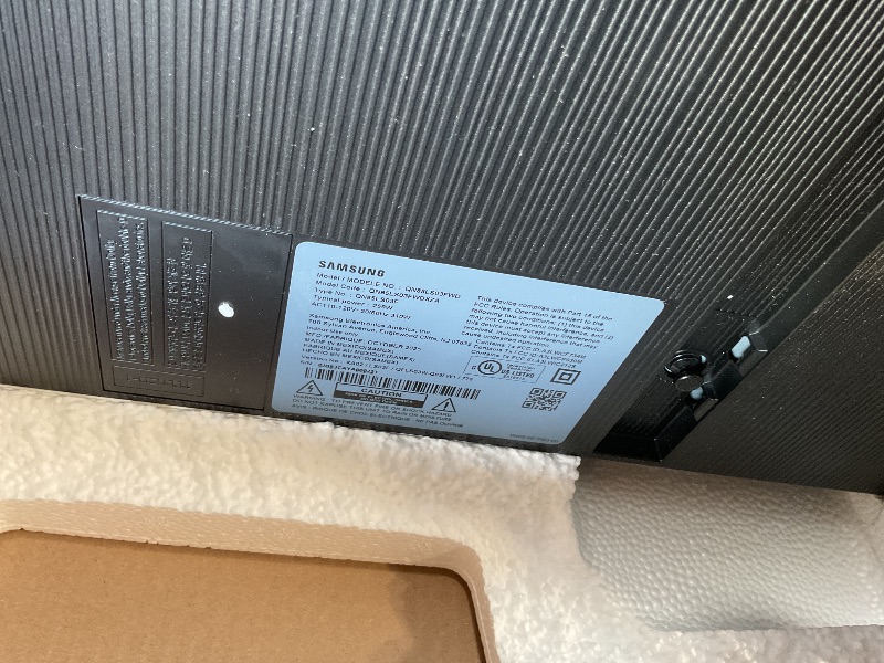 Photo 1 of ** MAJOR DAMAGE TO SCREEN. SELLING FOR PARTS.**Samsung 85" The Frame Pro LS03FW 4K Neo QLED TV (2025) Bundle with Modern Teak Bezel, CPS 26 Month Protection, Slim Flat Mount, 2X HDMI Cables & Deco Gear Complete Home Theater Beginner's Guidebook