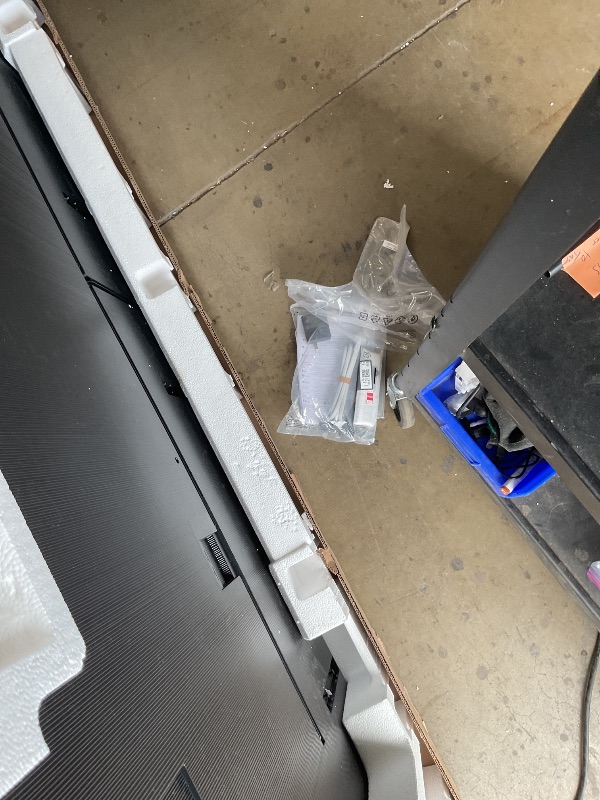 Photo 1 of ** MAJOR DAMAGE TO SCREEN. SELLING FOR PARTS.**Samsung 85" The Frame Pro LS03FW 4K Neo QLED TV (2025) Bundle with Modern Teak Bezel, CPS 26 Month Protection, Slim Flat Mount, 2X HDMI Cables & Deco Gear Complete Home Theater Beginner's Guidebook