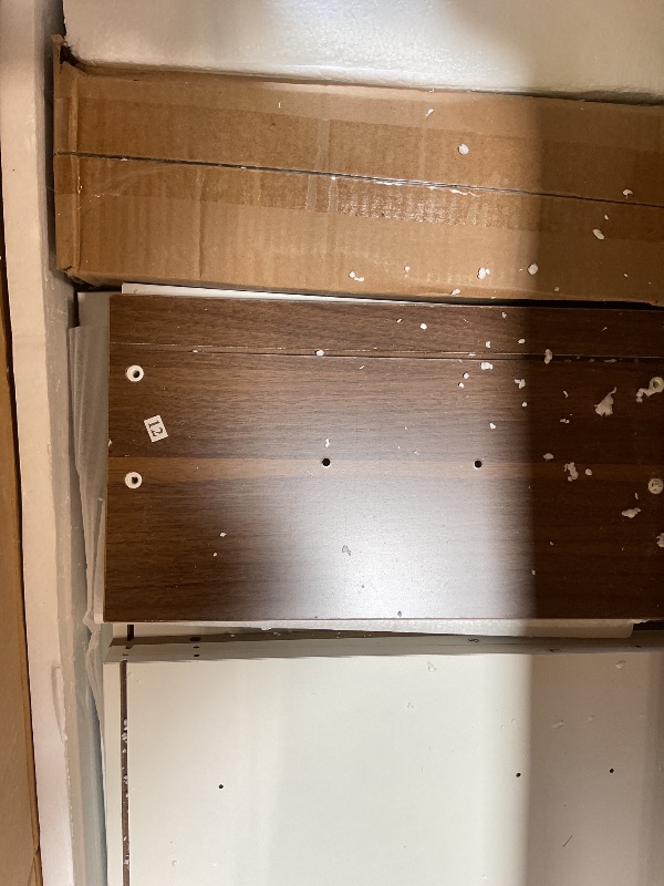 Photo 1 of **Damaged** TLE TREE Large Computer Desk with File Cabinet, 63 Inch Executive Desk L Shaped Office Desk with Drawers and Storage Shelves, Business Furniture Desk Workstation for Home Office