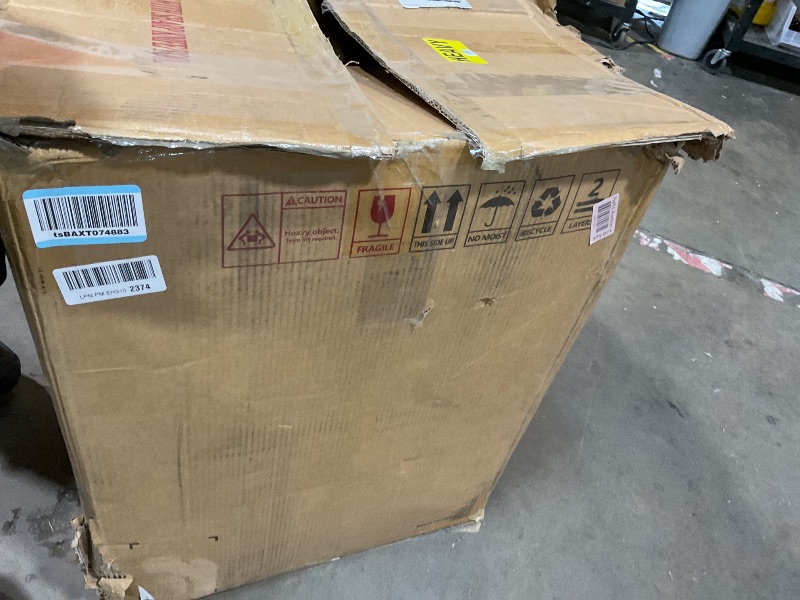 Photo 1 of ** MAJOR DAMAGE SELLING FOR PARTS**Jennifer Taylor Home Soren Solid Reclaimed Elm Sculptural Accent Curved Dining Chair, Heritage Medium-Dark Brown Reclaimed Elm