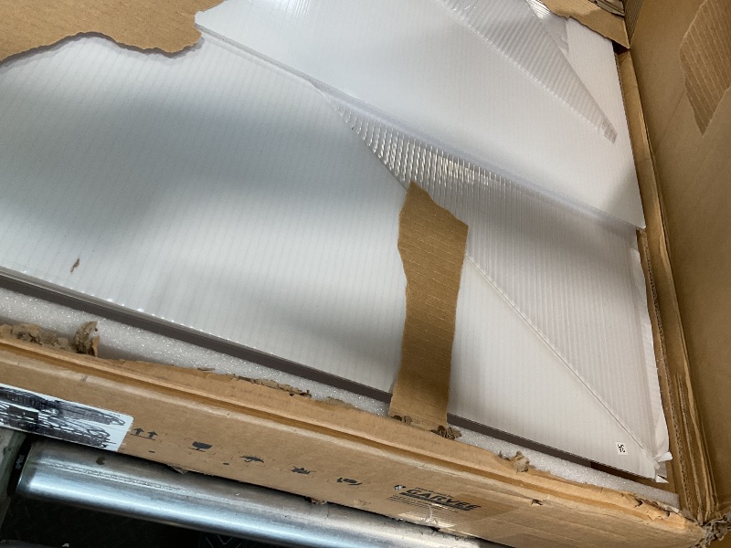 Photo 1 of **2 BOXES**PeacefulHues Aluminum Frame with Polycarbonate Panel Outdoor Greenhouse - Large 8*12 FT Garden Greenhouse, Polycarbonate with Roof Vent, Quick Setup Aluminum Structure