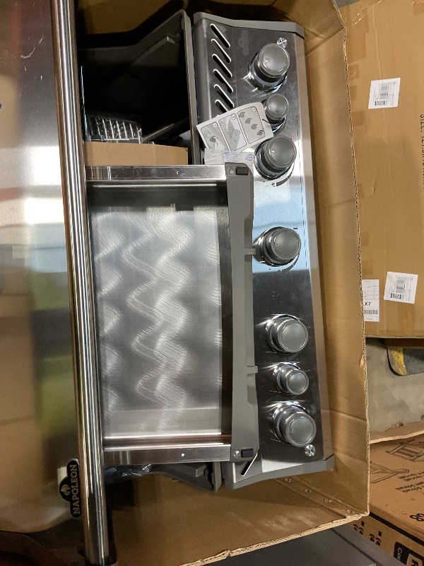 Photo 1 of ** DIRT/SCRATCHES FROM TRANSPORT** Napoleon Rogue PRO-S 625 Natural Gas Grill with Infrared Side and Rear Burners, Stainless Steel, Durable 7-Burner Outdoor BBQ