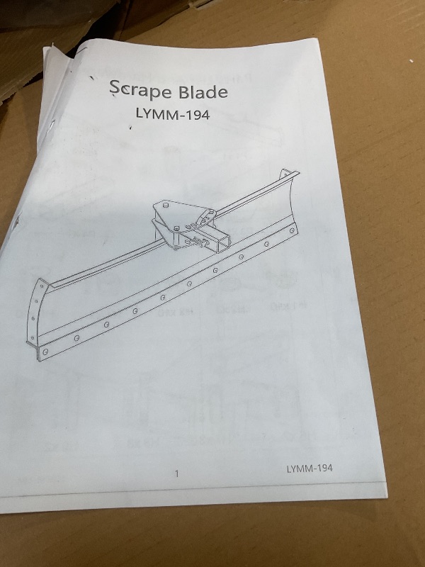 Photo 1 of **SCRAPES**ECOTRIC 3-Point 48" Scrape Blade Implement 2 Inch Receiver ATV UTV Lawn Garden Tractors w/5 Adjustable Angles Rear Tow Grading Blade Attachment