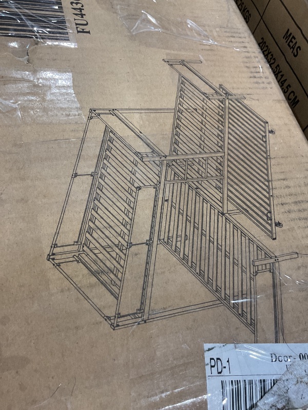 Photo 1 of ** SELLING FOR PARTS AS PARTIAL SET ONE BOX OF TWO**PVWIIK L-Shape Metal Triple Bunk Bed with Trundle 4 Kids,Teens,Adults Bedroom,Metal Bunk Bed with Guardrail & Ladder, No Box Spring Needed,Black
