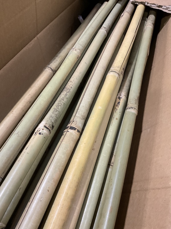 View 4 of **DIRT**Jollybower 3/4" D 7 Feet Bamboo Stakes 50 Pack, Thicker Heavy-Duty Plant Stakes, Natural Garden Stakes for Bean, Tomato, Bean, Flowers,Trees Potted and Climbing Plant Support