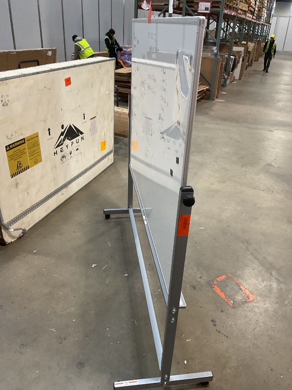 Photo 1 of *** PHOTO FOR REFERENCE ONLY/USED/MINOR DAMAGE/MULTI USE***VIZ-PRO Double-Sided Mobile Projection Writing Whiteboard, 72 x 48 Inches, Large Magnetic Rolling Dry Erase Board & Projector Screen with Aluminium Stand