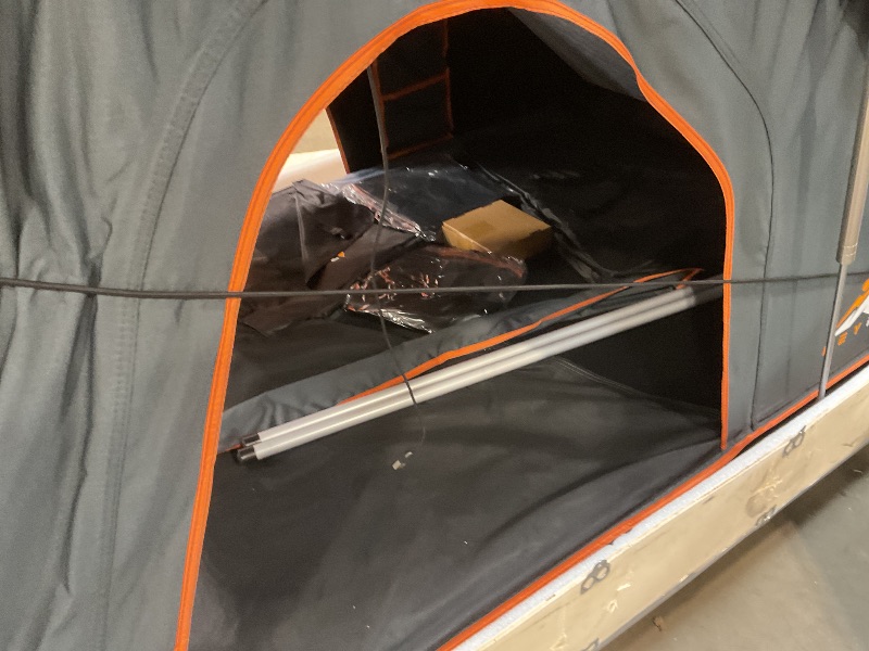 Photo 1 of *** PICTURE FOR REFERENCE ONLY***Explorer Pro Rooftop Tent Hard Shell with USB Outlet, Side Awning, Replaceable Netting Curtain&Luggage Racks for 4 Season Camping, Aluminum Pop Up 2-3 Person Roof Top Tent for Truck Jeep SUV Car Van