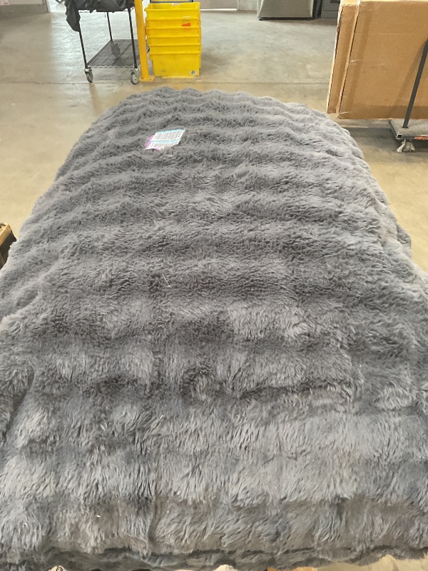 Photo 1 of *** USED/MINOR DAMAGE – DIRTY FROM TRANSPORT***Ashley Sleep Gruve 14 Inch Plush Memory Foam Queen Mattress 3 in 1 Bean Bag Chair Giant Bean Bag Chairs for Adults with Bubble Cover Convertible Bean Bag Floor Cushion with Machine Washable Cover for Living R