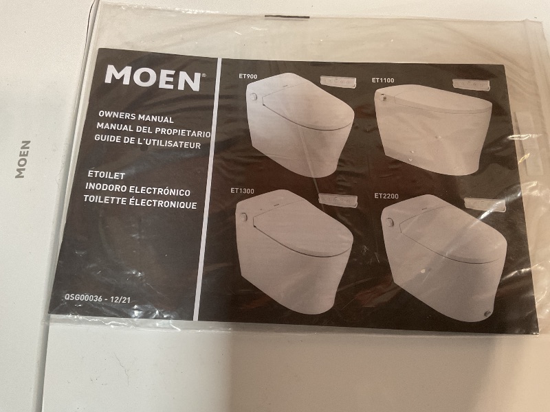 Photo 1 of *** MAJOR DAMAGE***Moen ET900 2-Series Tankless Bidet One Piece Elongated Bidet Toilet with Remote, Auto Flush, and Warm Air Dryer, and Temperature Control, White