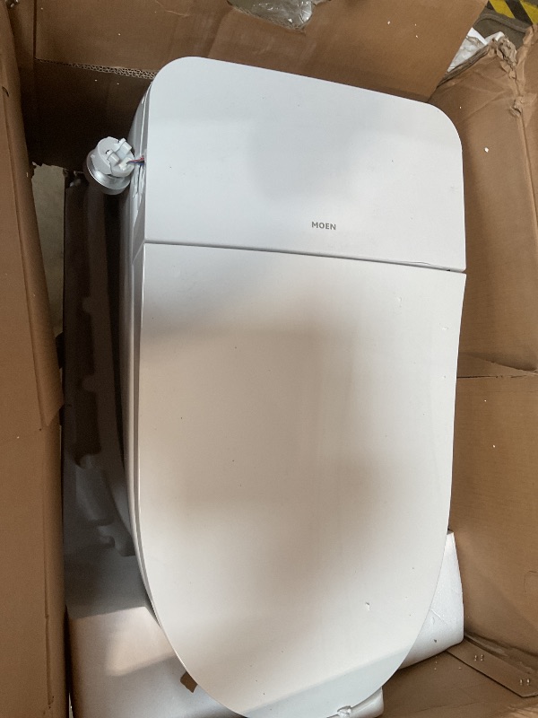 Photo 1 of *** MAJOR DAMAGE***Moen ET900 2-Series Tankless Bidet One Piece Elongated Bidet Toilet with Remote, Auto Flush, and Warm Air Dryer, and Temperature Control, White