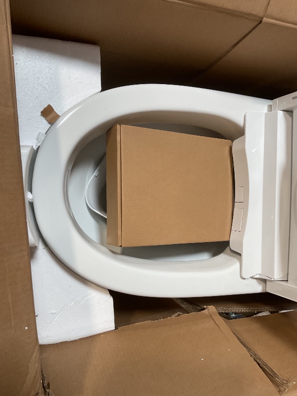 Photo 1 of *** MAJOR DAMAGE***Moen ET900 2-Series Tankless Bidet One Piece Elongated Bidet Toilet with Remote, Auto Flush, and Warm Air Dryer, and Temperature Control, White