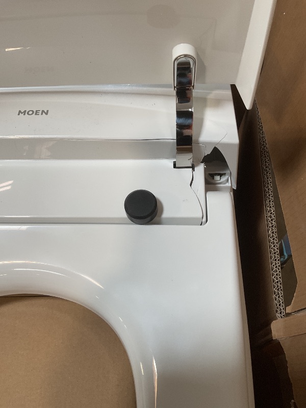 Photo 1 of *** MAJOR DAMAGE***Moen ET900 2-Series Tankless Bidet One Piece Elongated Bidet Toilet with Remote, Auto Flush, and Warm Air Dryer, and Temperature Control, White