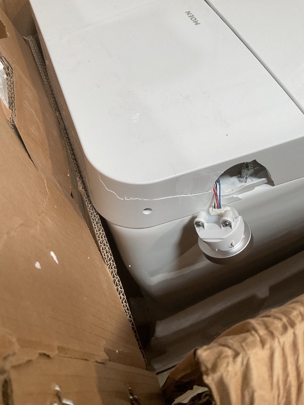 Photo 1 of *** MAJOR DAMAGE***Moen ET900 2-Series Tankless Bidet One Piece Elongated Bidet Toilet with Remote, Auto Flush, and Warm Air Dryer, and Temperature Control, White