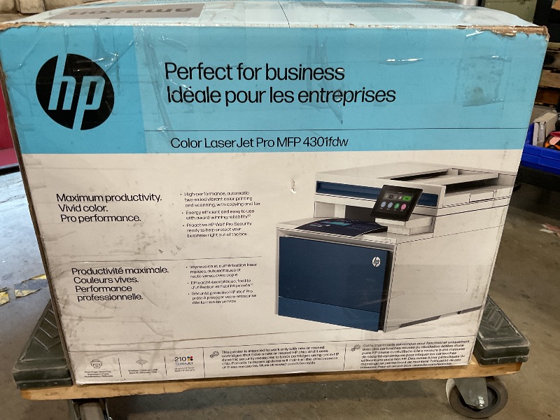 Photo 1 of *** USED/MINOR DAMAGE***HP Color LaserJet Pro MFP 4301fdw Wireless All-in-One Color Laser Printer, Scanner, Copier, Fax, Best-for-Office