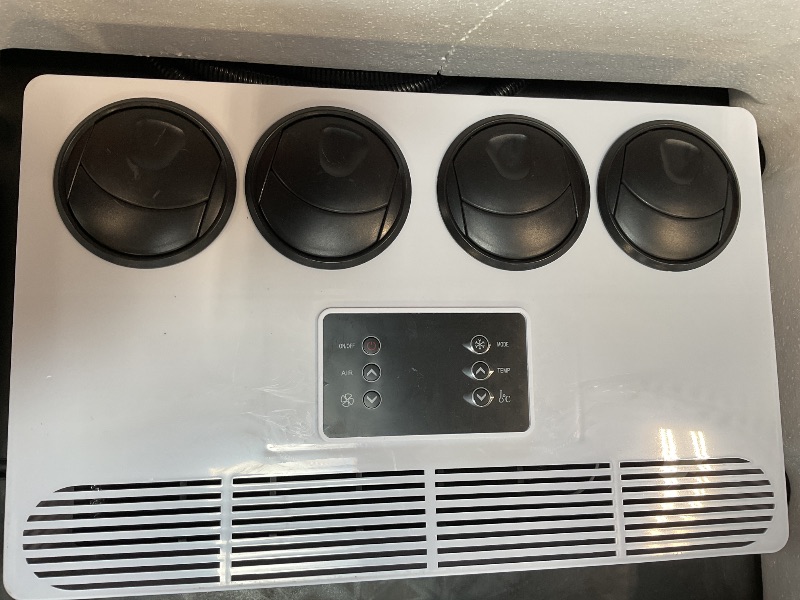 Photo 1 of 12V RV Rooftop Air Conditioners, Non-Ducted RV Air Conditioner, 8188 BTU Dual Fan RV Air Conditioning Unit for RVs, Trucks, Camper, Construction Vehicles Etc (12V, Cool Only)