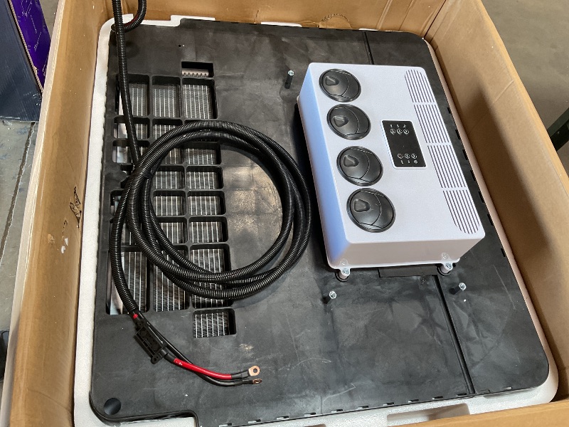 Photo 1 of 12V RV Rooftop Air Conditioners, Non-Ducted RV Air Conditioner, 8188 BTU Dual Fan RV Air Conditioning Unit for RVs, Trucks, Camper, Construction Vehicles Etc (12V, Cool Only)