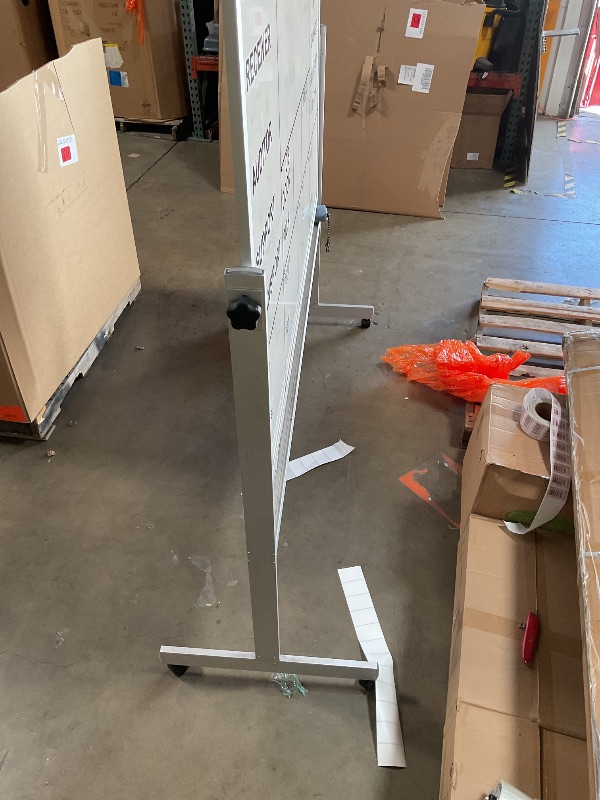 Photo 1 of ** scratches/dirt**maxtek Rolling Whiteboard 72x48, Large Double-Sided White Board Dry Erase on Wheels, Giant Magnetic White Board Standing for Office, School, Home Office, Homeschool (Sliver)