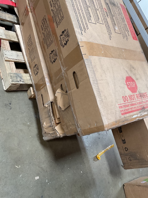 Photo 1 of *** HAS SCRATCHES/ SELLING AS PARTIAL SET.THREE BOXES. MISSING SLIDE* ** Backyard Discovery Sterling Point Cedar Wood Swing Set with Wave Slide, Raised Clubhouse, Wooden Bridge, Rock Wall, Belt Swings, Web Swing, Trapeze, Balcony, Climbing Wall, Ladder, O