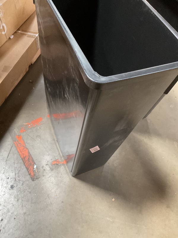 Photo 1 of ** SCRAPES/DIRT**Winco Slender Trash Can, 23-Gallon, Black