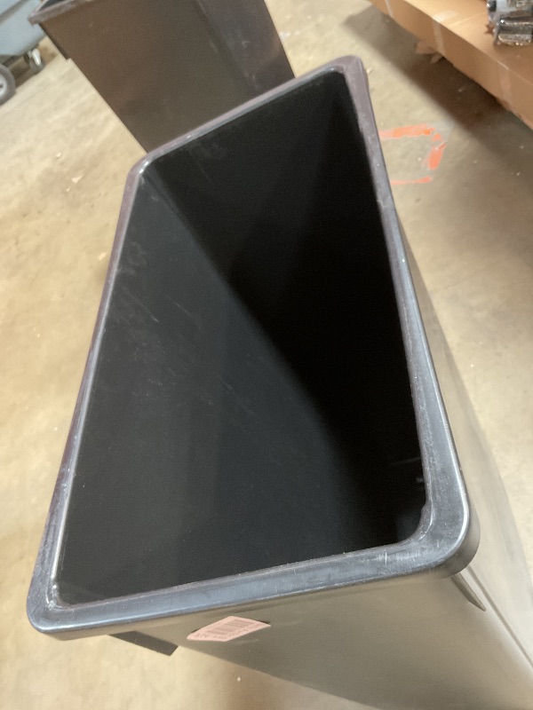 Photo 1 of ** SCRAPES/DIRT**Winco Slender Trash Can, 23-Gallon, Black