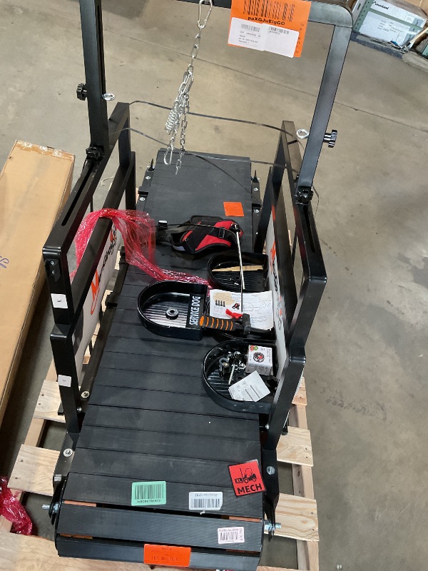Photo 1 of **SELLING FOR PARTS, WIRE CONNECTED TO SQUEEZE HANDLE BROKE. CAREY HANDLE BENT**Dog Treadmill with Speedometer & 18" Paw-Safe PE Slatmill - Adjustable Resistance, Disc Brake & 500LBS Capacity for Large/Medium/Small Dogs, Indoor Outdoor Use (Large)
