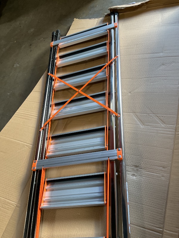 Photo 1 of ** SCRATCHES/SCRAPES **2NYtoll 8 Step Ladder, Folding Ladder with Wide Anti-Slip Pedal, Sturdy Steel Step Stool, Convenient Handrail, Lightweight, Portable for Home, Kitchen, Garage
