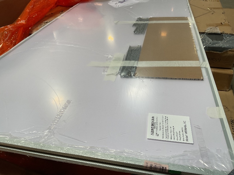 Photo 1 of ** major scrape/dent damage** VIZ-PRO Dry Erase Board/Magnetic Whiteboard, 96 x 40 Inches, Large Wall Mounted Board for School Office and Home