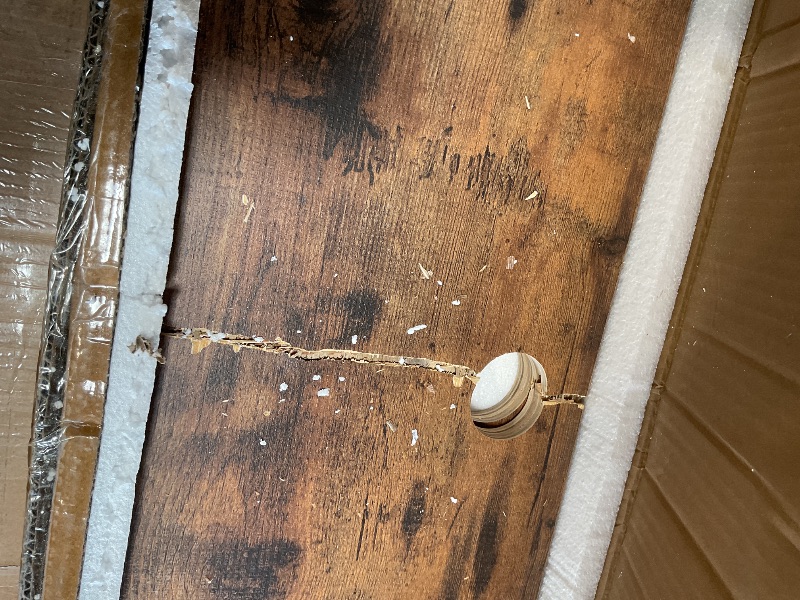 Photo 1 of ** MAJOR DAMAGE. SELLING FOR PARTS.**TuckTect Floating TV Unit, 79'' Wall Mounted TV Cabinet, Floating Shelves with Door, Modern Entertainment Media Console Center Large Storage TV Bench for Living Room & Office (78.74IN, Rustic Brown)