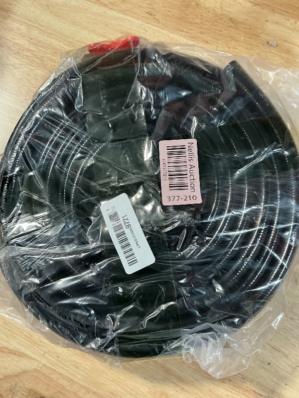 Photo 1 of 1/2 Inch Drip Irrigation Tubing - 50FT Flexible Garden Irrigation Hose for Outdoor Watering, Compatible with Most Drip System Fittings, 2 Six-Way Connectors & 2 Shut-off Valves Included (Black)