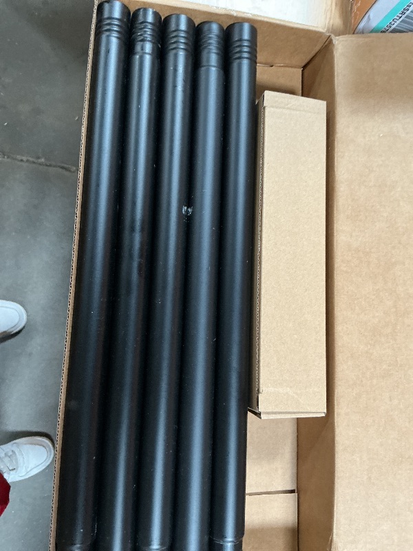 Photo 1 of 1” Diameter Curtain Rods Itself is 30 to 144 inch 1 Pack Fit 30-142 inch, 66 to 120 inch Window with Heavy Duty Adjustable Rod Matte Black Splicing Metal Extra Long Curtain Rod for Windows