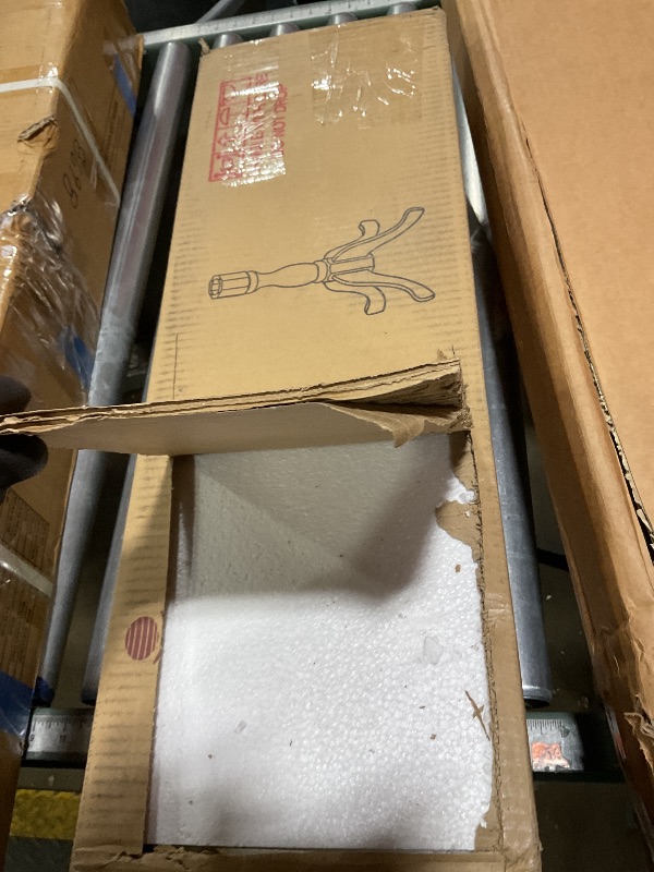 Photo 1 of ***MISSING TABLETOP**** East West Furniture AST-NLW-TP Antique Modern Kitchen Table - a Round Dining Table Top with Pedestal Base, 36x36 Inch, Multi-Color