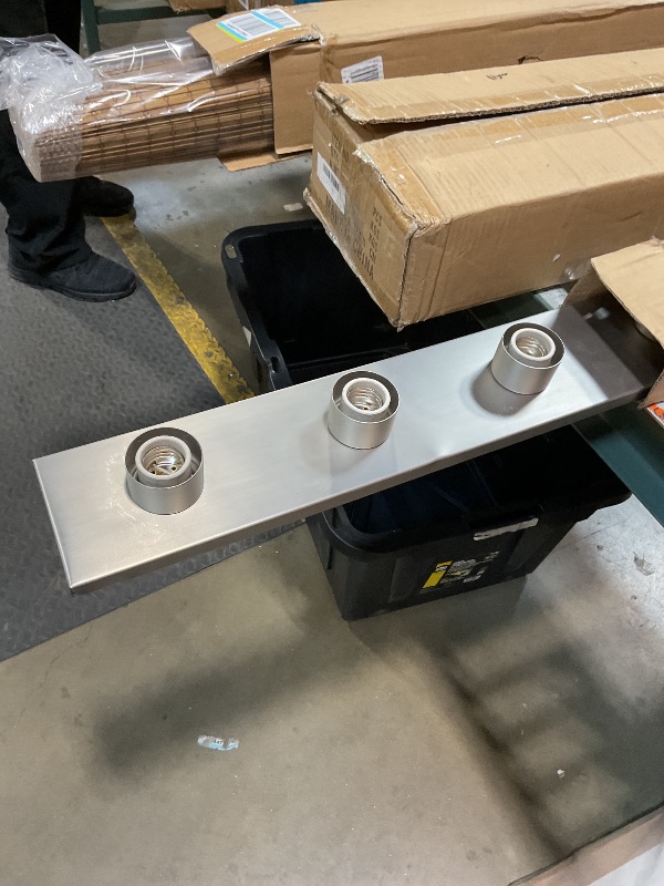 Photo 1 of ***MINOR DAMAGE/ BENT*** Kichler Linear Bathroom Vanity Light Fixture 48” in Brushed Nickel, Modern 4-Light Design, 628NI