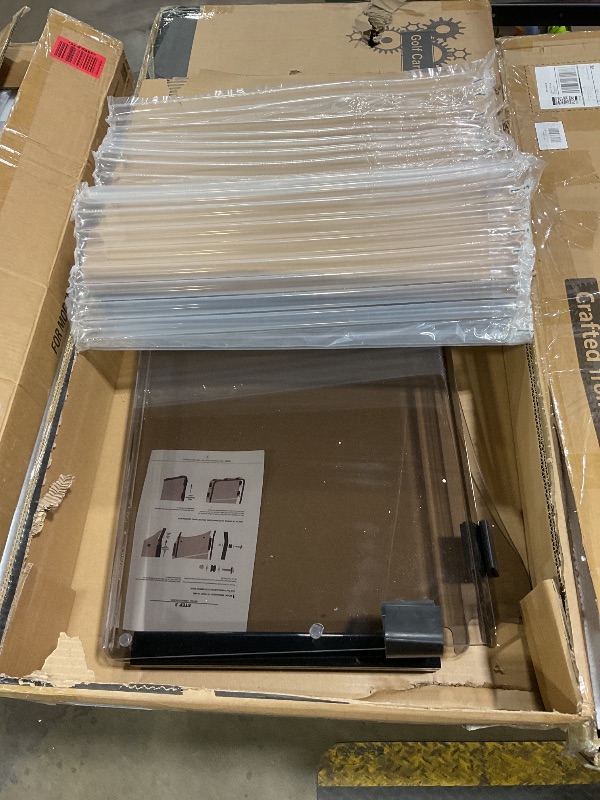 Photo 1 of 10L0L Golf Cart Windshield for Club Car Precedent 2004-Up, Tempo, Clear/Tinted Fold Down Club Car Windshield Anti-UV Impact Resistant - 37.5"W X 33.6"H