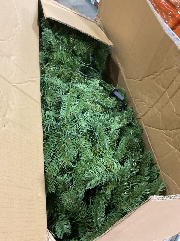 Photo 1 of ***MISSING ASSEMBLY PIECES / POSSIBLY FOR PARTS**** VINCONLIDY 360° Rotating Prelit Christmas Tree 7.5ft - Musical Artificial Christmas Tree with Remote Control, 1470 PE & PVC Mixed Tips, 8 Modes 470 Multicolor LED Lights for Holiday Decor