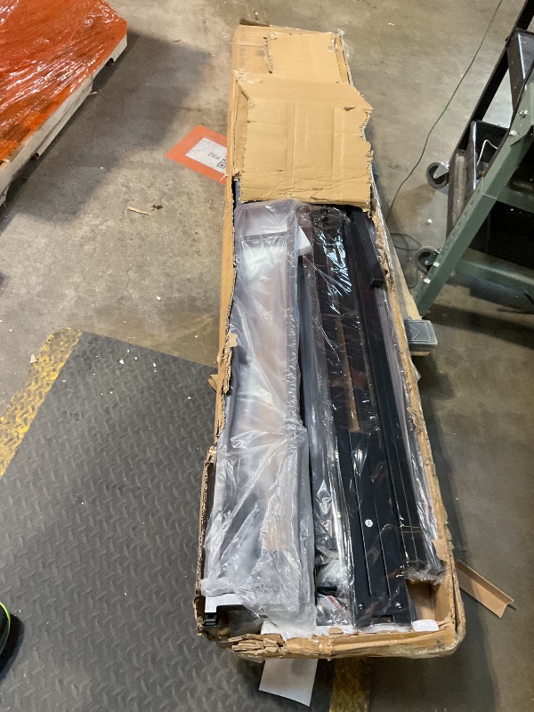 Photo 1 of **JUST BED FRAME** SOFTSEA king size frame Bed Frame, Platform Bed Frame with Headboard for Bedroom Guest Room Small Room, Solid Wood Bed Frame with Slat Support for Kids Adults, No Box Spring Needed, Easy Assembly, White