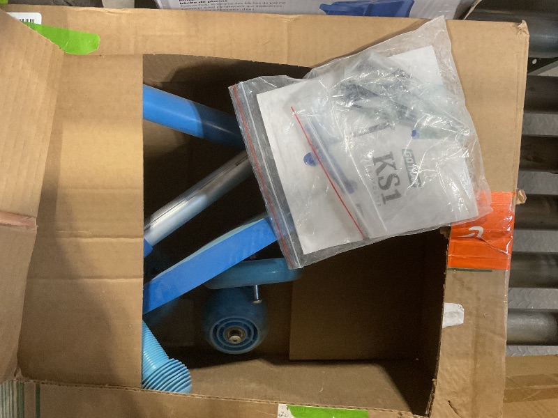 Photo 1 of ***MISSING ASSEMBLY PIECES*** Gotrax KS1 Kids Kick Scooter, LED Lighted Wheels and 3 Adjustable Height Handlebars, Lean-to-Steer & Widen Anti-Slip Deck, 3 Wheel Scooter for Boys & Girls Ages 2-8 and up to 100 Lbs (Blue)