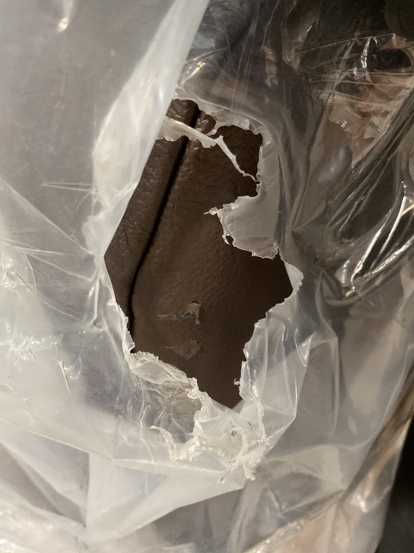 Photo 1 of **SCRAPE DAMAGE ON BACK CORNER**Signature Design by Ashley Colleton Classic Leather Match Sofa with Nailheads, Dark Brown