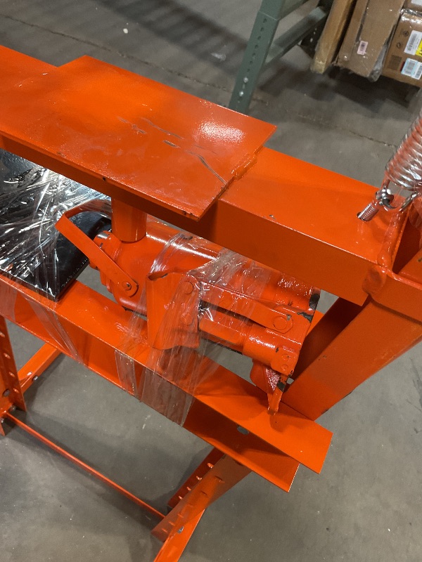 Photo 1 of **MINOR USE WEAR**VEVOR Hydraulic Shop Press, 12 Ton/26000lbs, H-Frame, 4-Hold Adjustable Height, with Movable Plates, for Garage or Professional Users, Orange
Visit the VEVOR Store