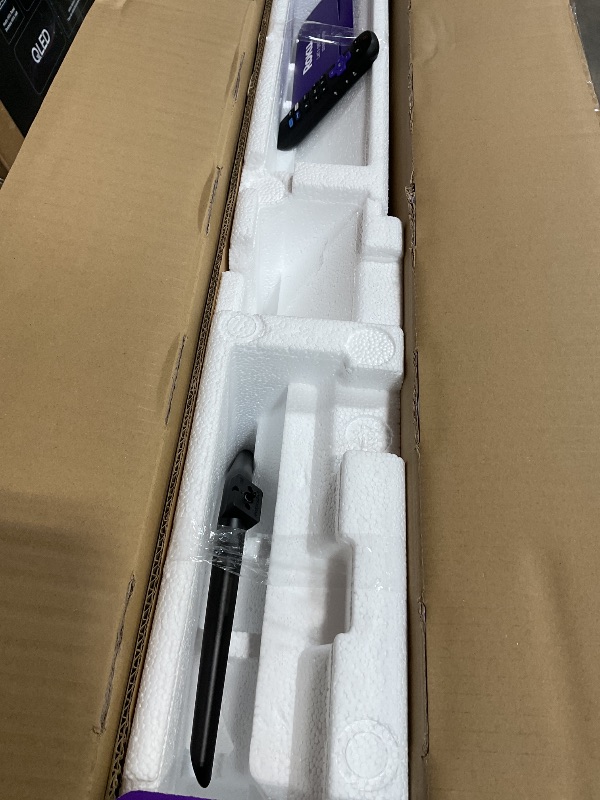 Photo 1 of **MAJOR DAMAGE TO SCREEN. SELLING FOR PARTS**Roku Smart TV 2025 – 55-Inch Select Series, 4K HDR TV – Roku TV with Enhanced Voice Remote – Flat Screen LED Television with Wi-Fi for Streaming Live Local News, Sports, Family Entertainment